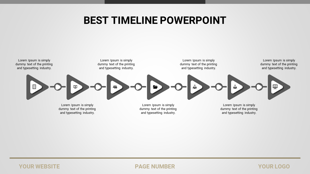 powerpoint timeline template-Gray